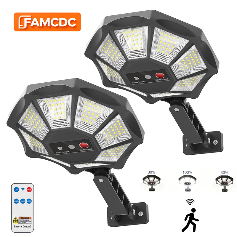Dusk To Dawn Bulb - Solar Lights Outdoor 168LED 360° Adjustable