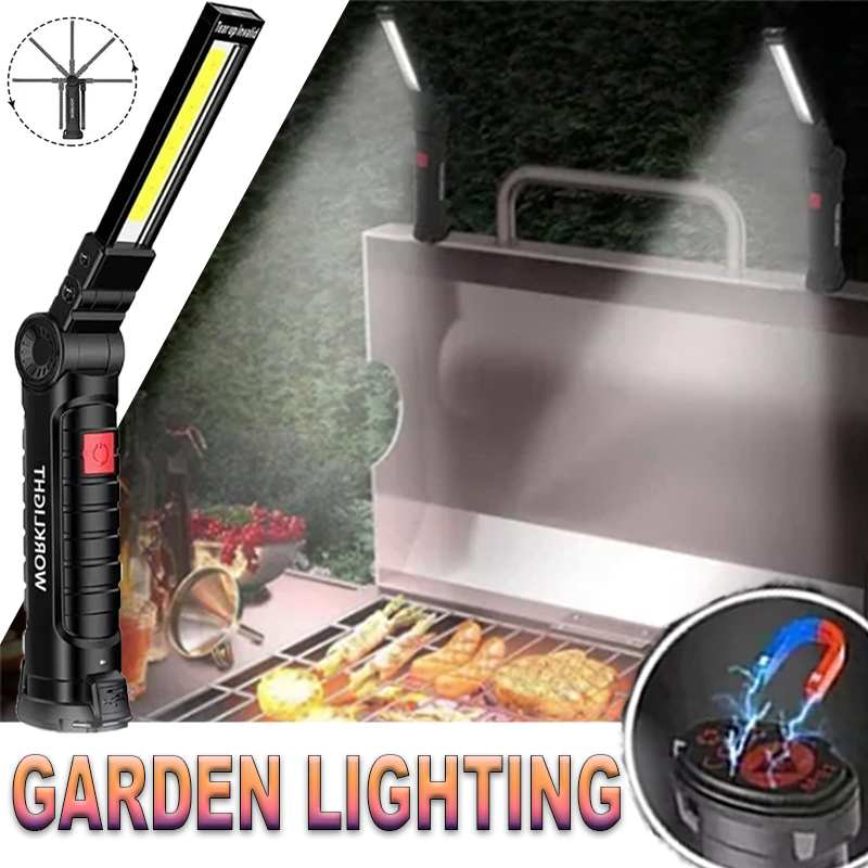 Outdoor Lighting For Camping - Portable LED Flashlight with Magnetic Hook