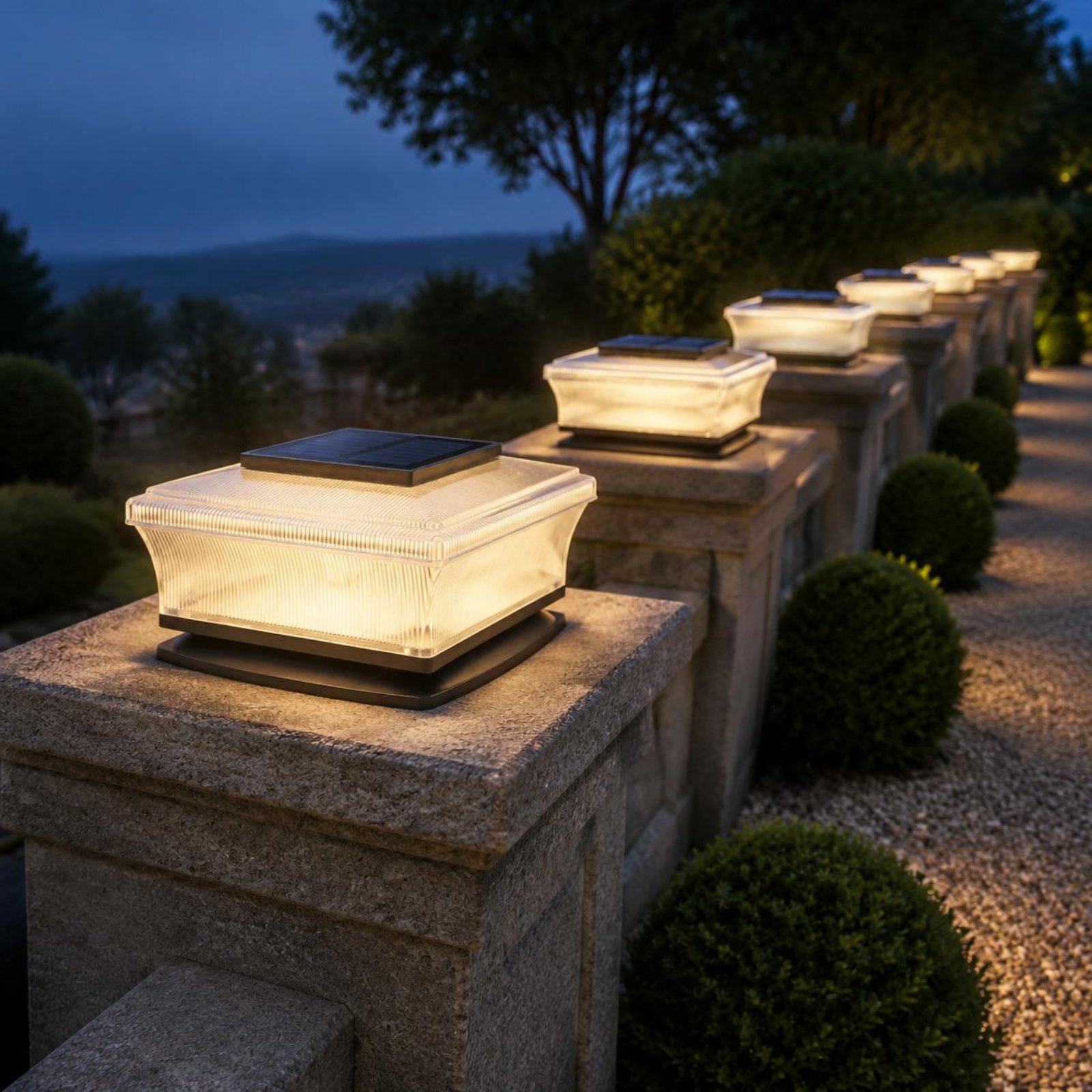 Outdoor Lighting Modern - Solar Post Cap Light Wireless Square