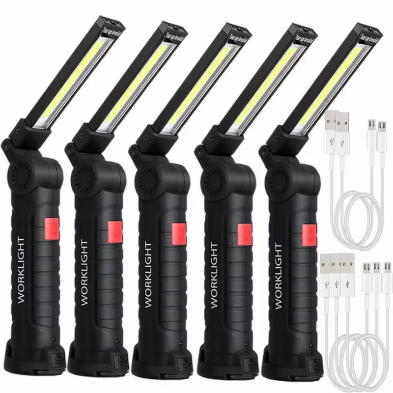 Outdoor Lighting For Camping - Portable COB LED Flashlight USB Rechargeable