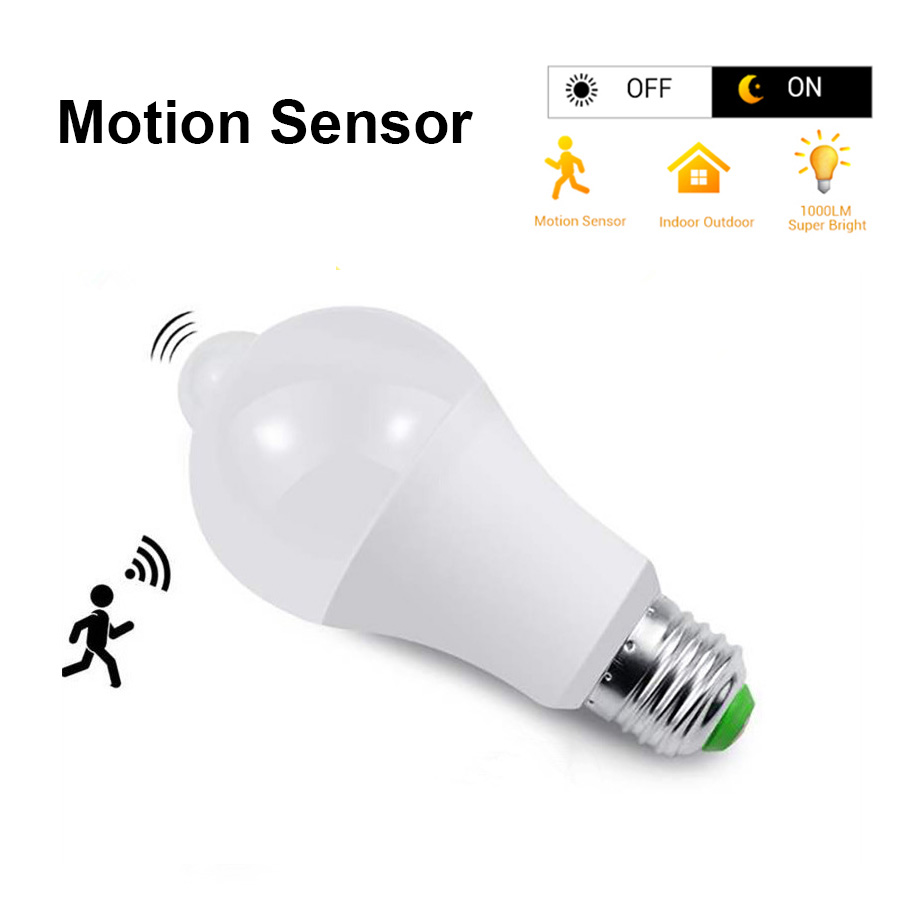 Dusk To Dawn Bulb - E27 LED Bulb PIR Motion Sensor