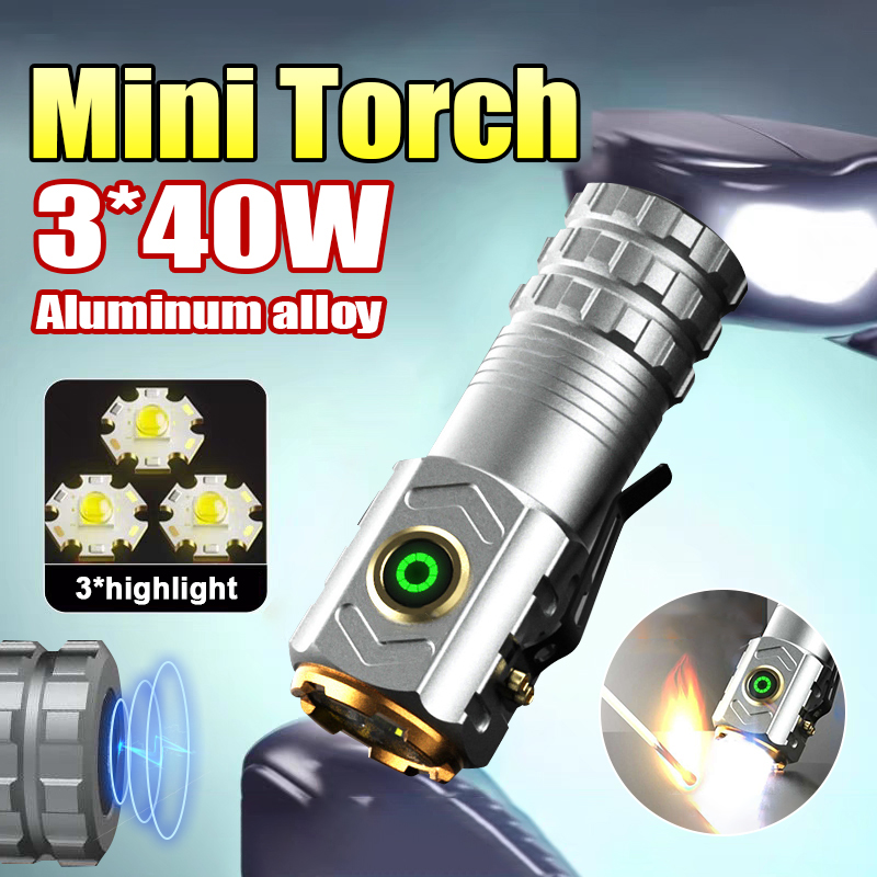 Outdoor Lighting For Camping - Super Powerful Spotlight Ignition Flashlight Mini