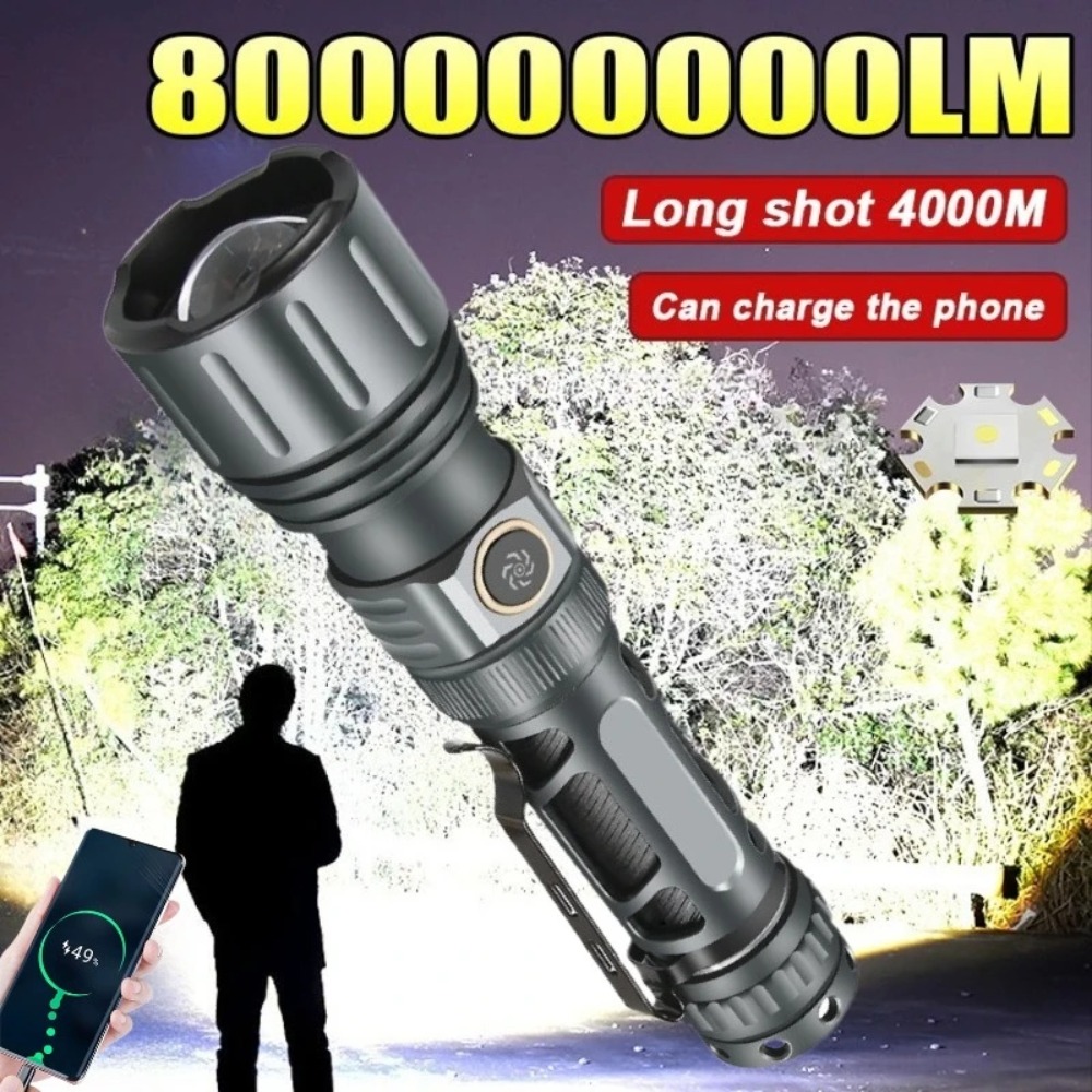 Outdoor Lighting For Camping - Super Bright Flashlight Portable Rechargeable LED