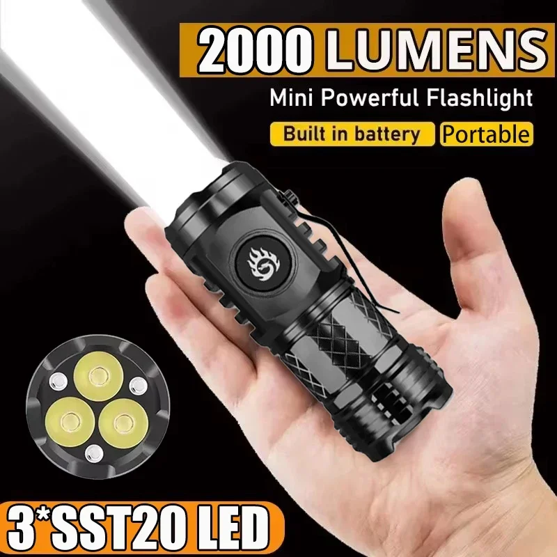 Outdoor Lighting Quality - High Strong Power Tactical Flashlight 3LED