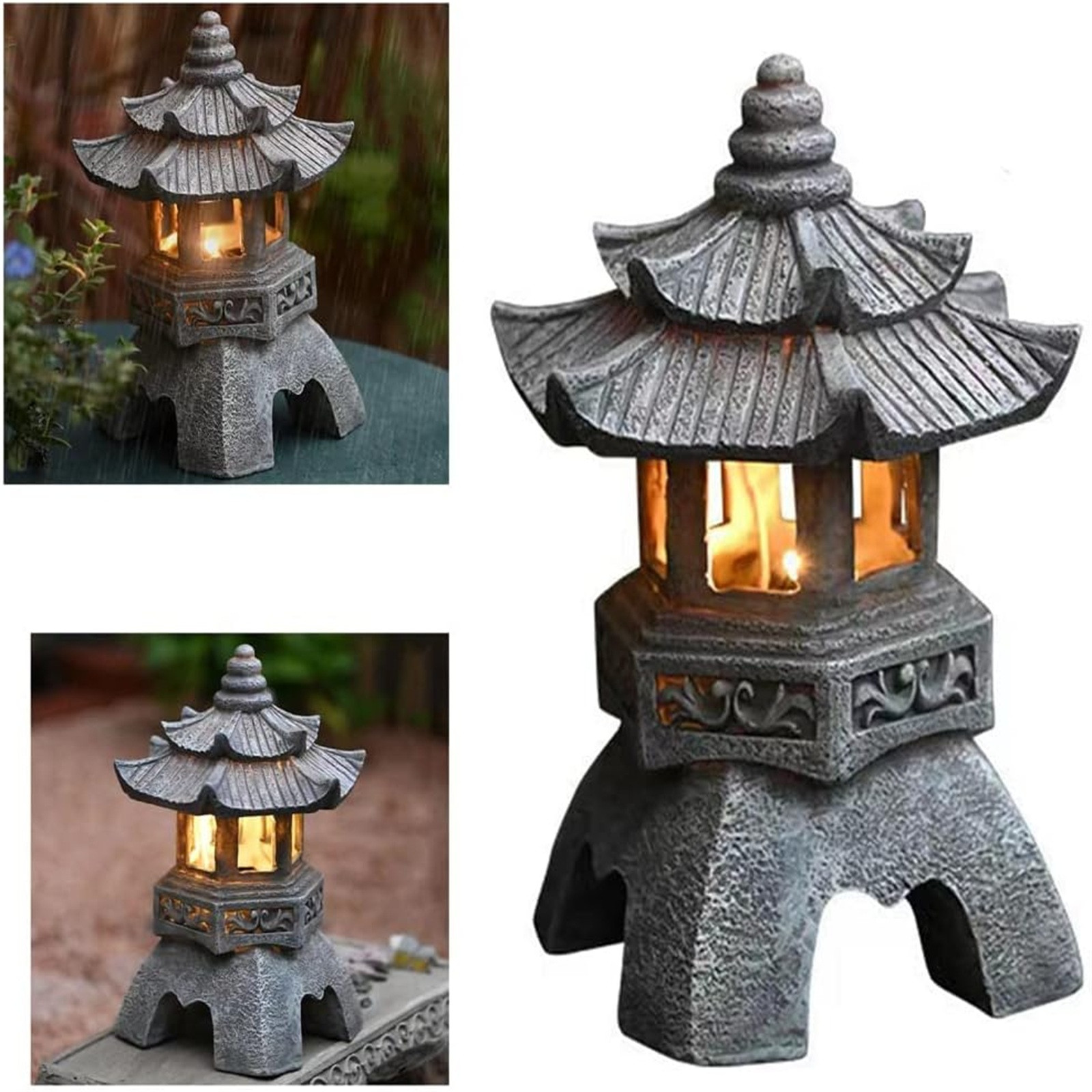 Pagoda Statues Outdoor Solar P - đánh giá và giá Outdoor Lighting Architectural