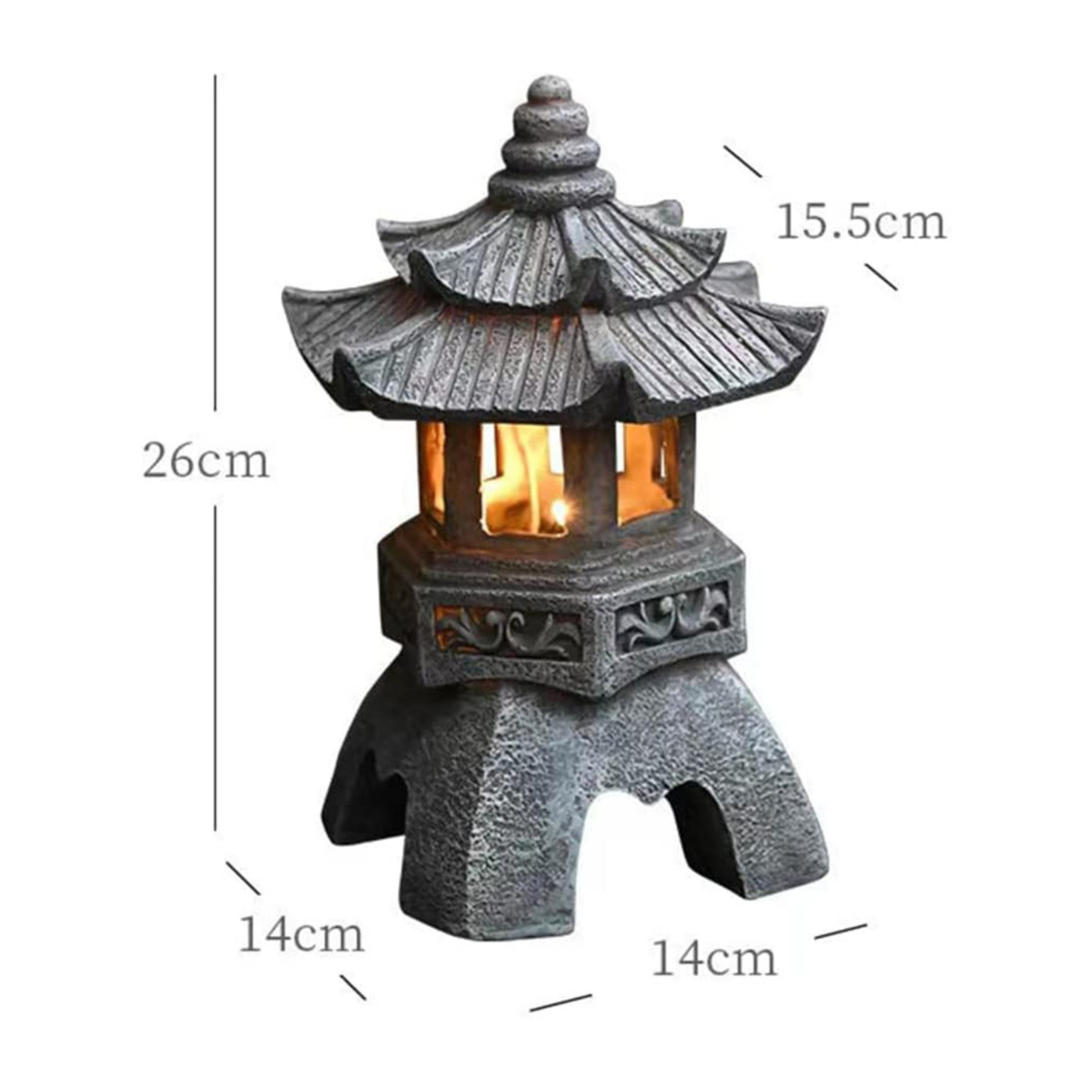 Pagoda Statues Outdoor Solar P - đánh giá và giá Outdoor Lighting Architectural