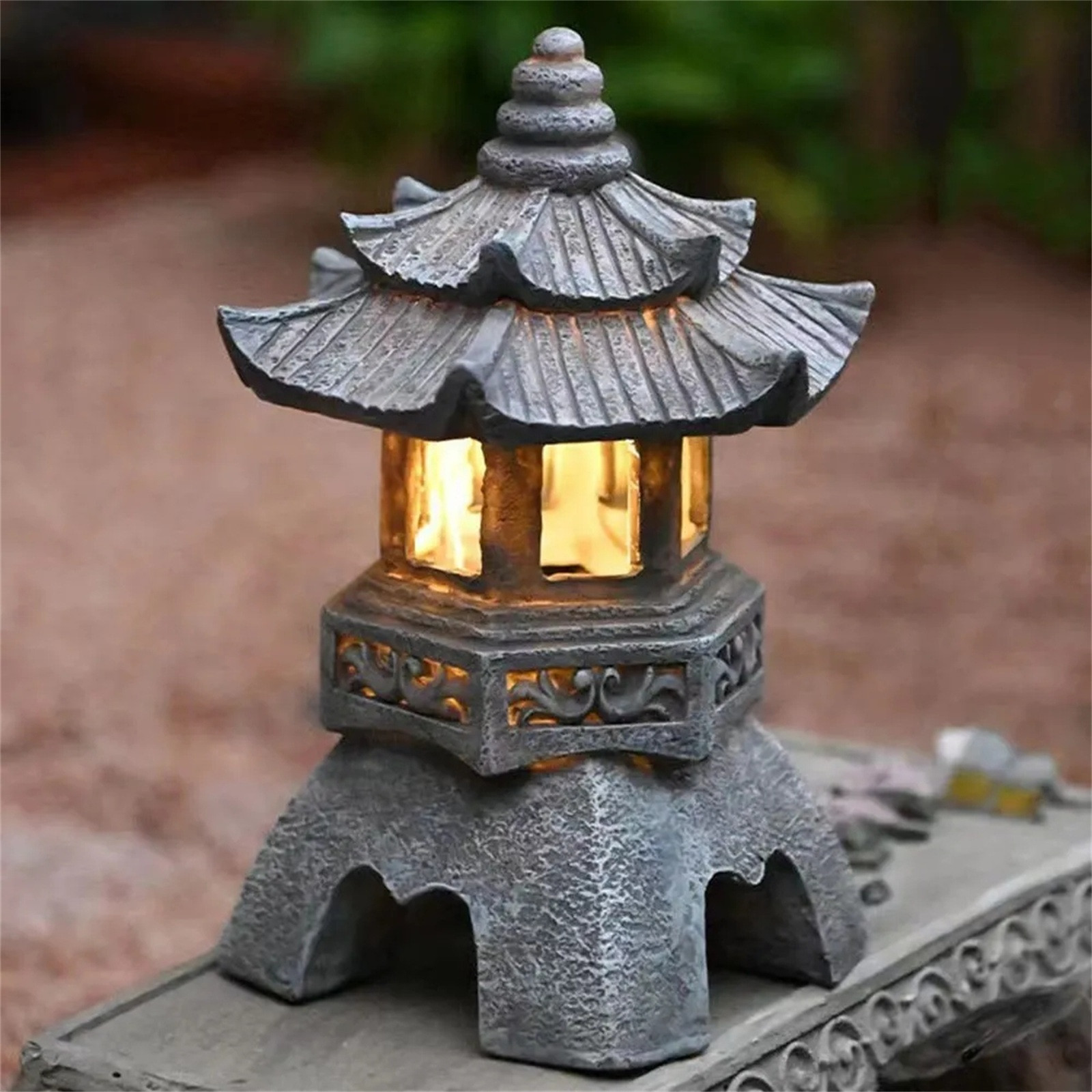 Pagoda Statues Outdoor Solar P - đánh giá và giá Outdoor Lighting Architectural