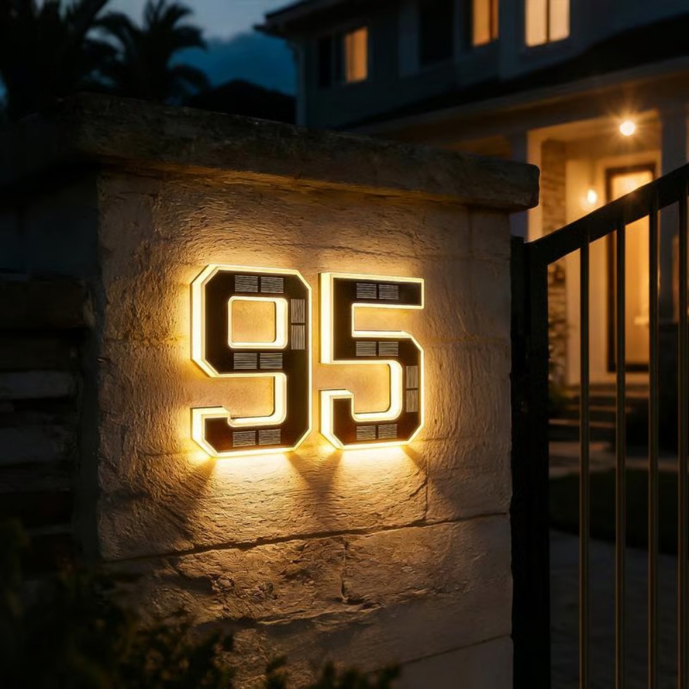 New Solar Address Sign LED Hou - đánh giá và giá Outdoor Lighting Architectural