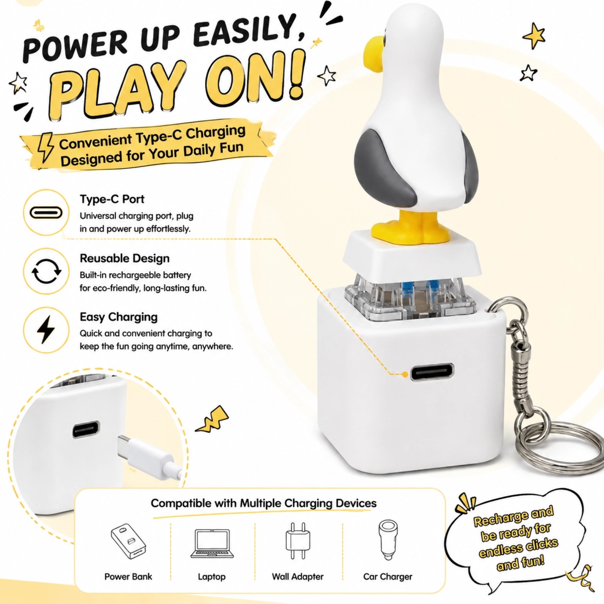 1pc Seagull Mine Sound Button  - đánh giá và giá Outdoor Lighting Halloween