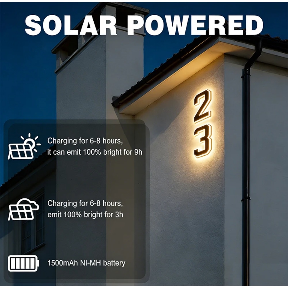 New LED Solar House Number Lig - đánh giá và giá Outdoor Lighting Architectural