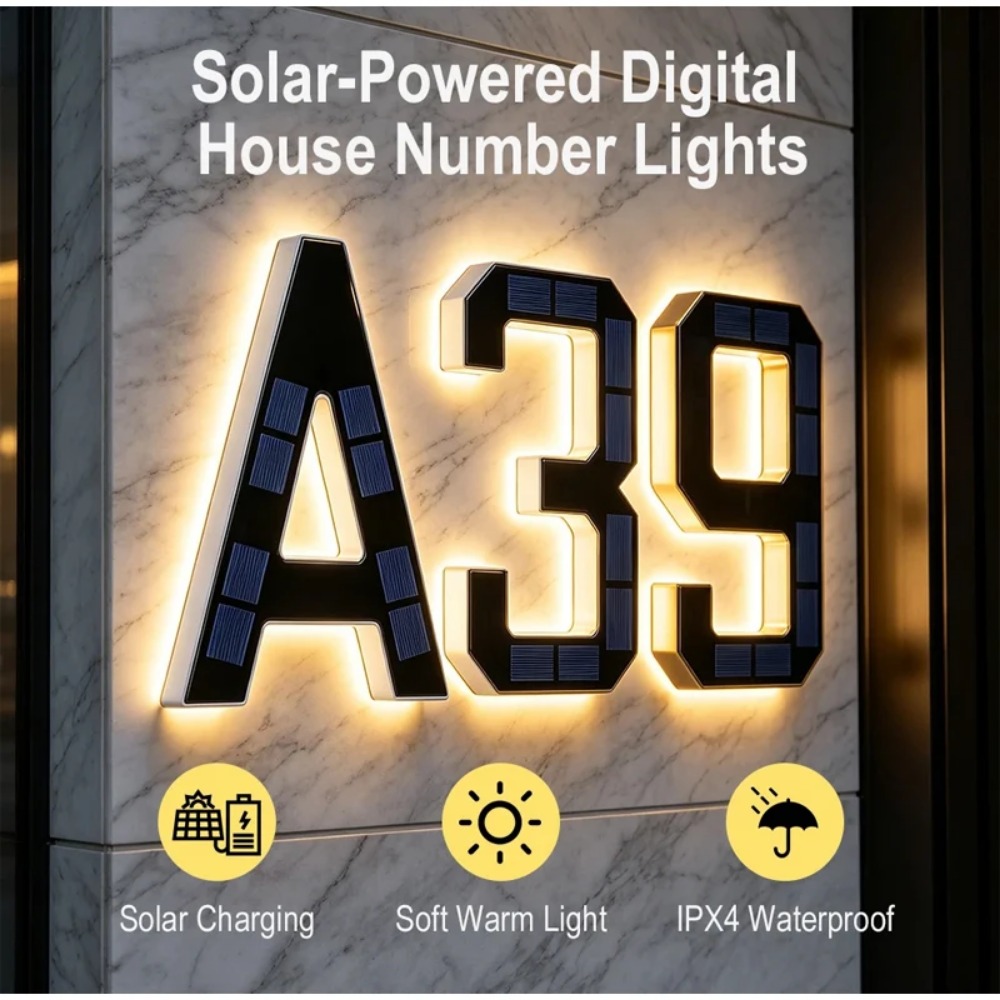 New LED Solar House Number Lig - đánh giá và giá Outdoor Lighting Architectural