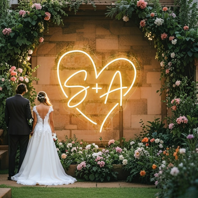 Custom Initials Heart LED Neon - đánh giá và giá Outdoor Lighting Halloween