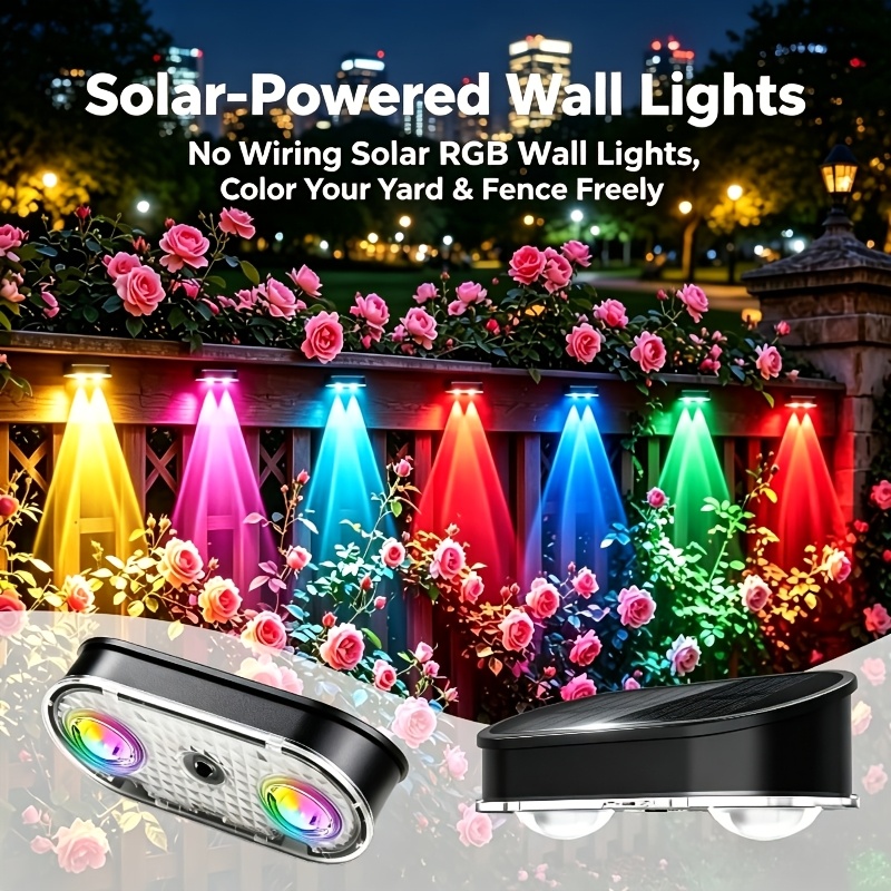RGB Solar Fence Light IP44, 8  - đánh giá và giá Dusk To Dawn Bulb