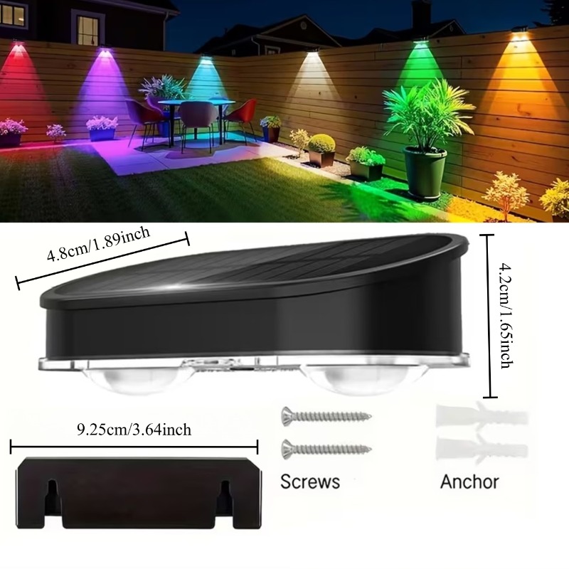 RGB Solar Fence Light IP44, 8  - đánh giá và giá Dusk To Dawn Bulb