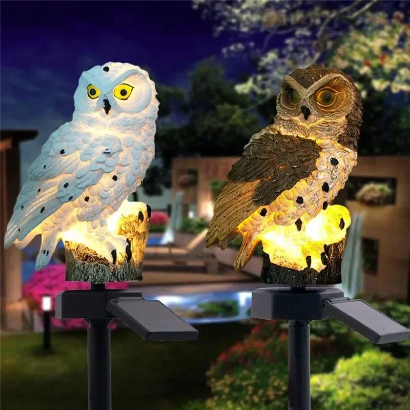 Solar Owl Statue Garden Light  - đánh giá và giá Outdoor Lighting Quality