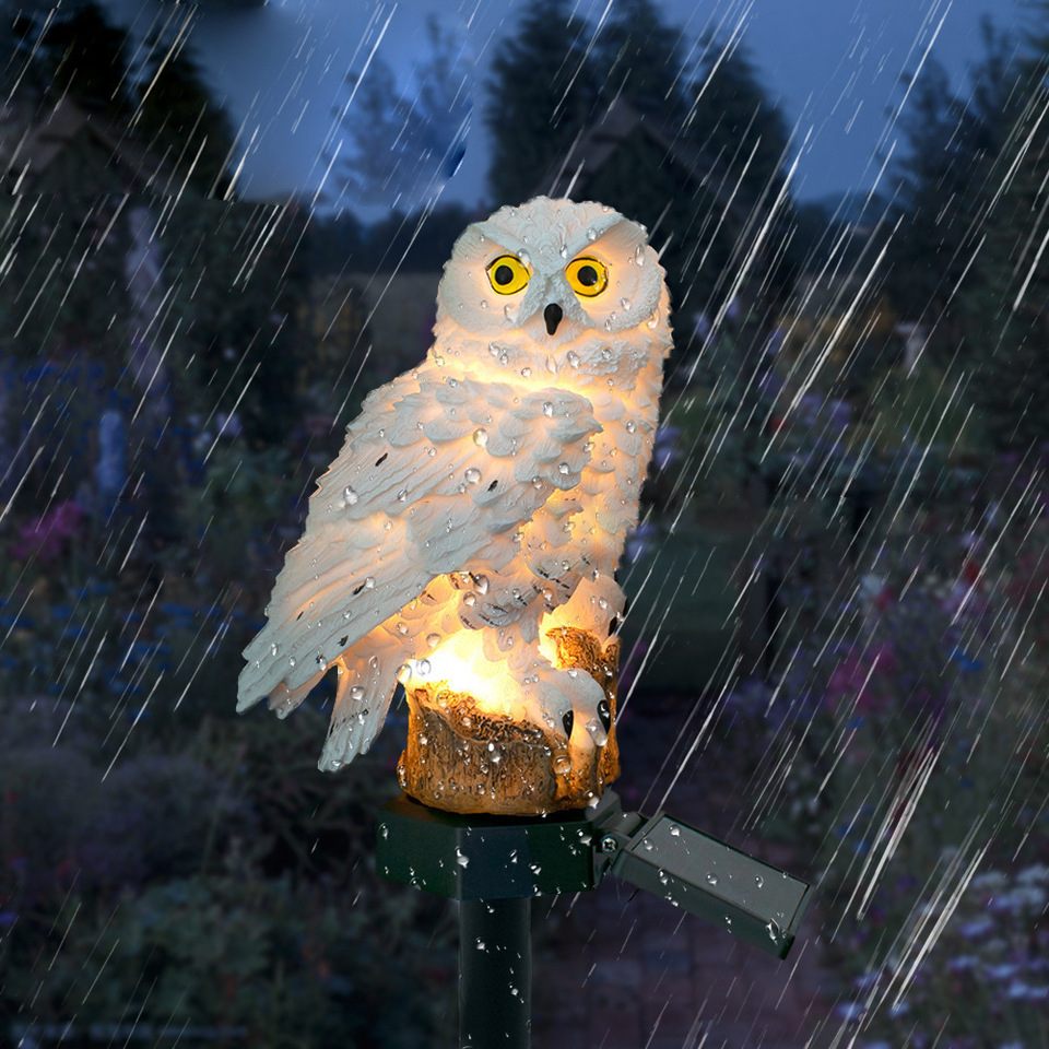 Solar Owl Statue Garden Light  - đánh giá và giá Outdoor Lighting Quality