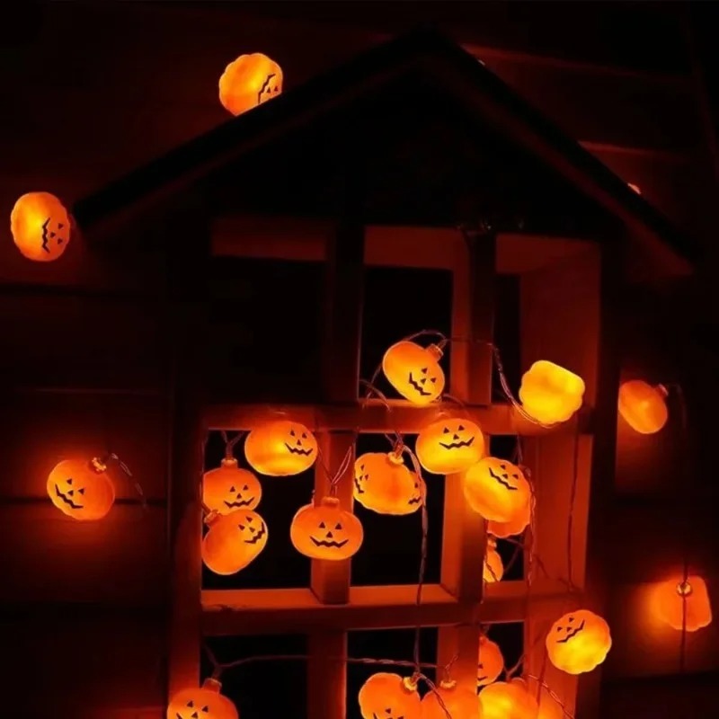 Pumpkin Halloween String Light - đánh giá và giá Outdoor Lighting Halloween
