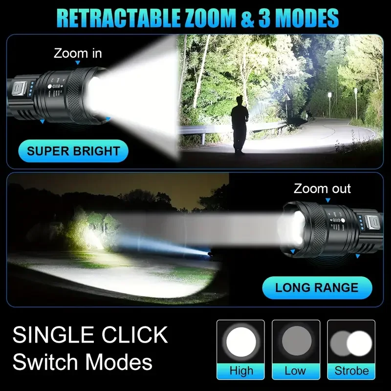 Tactical LED Flashlight 2000LM - đánh giá và giá Outdoor Lighting Quality